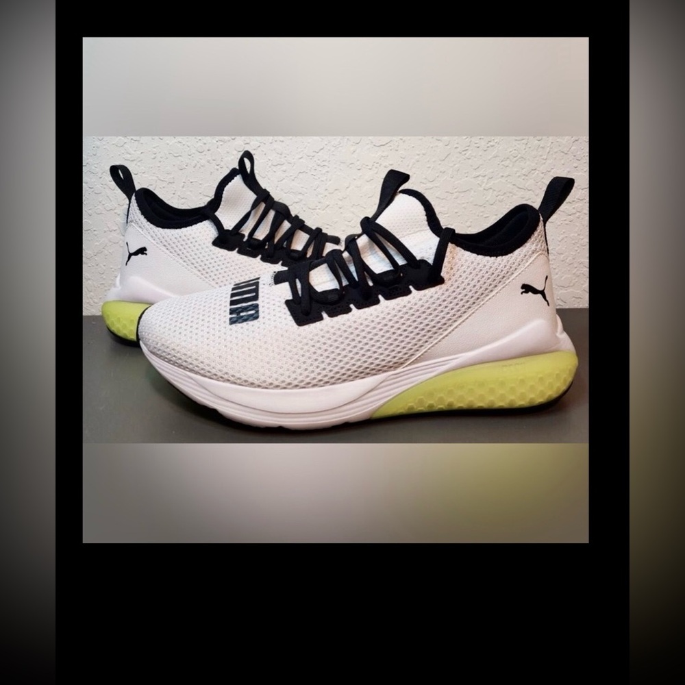 Puma 10 Cell White Neon Sneakers style 195424 - 006 Size 10